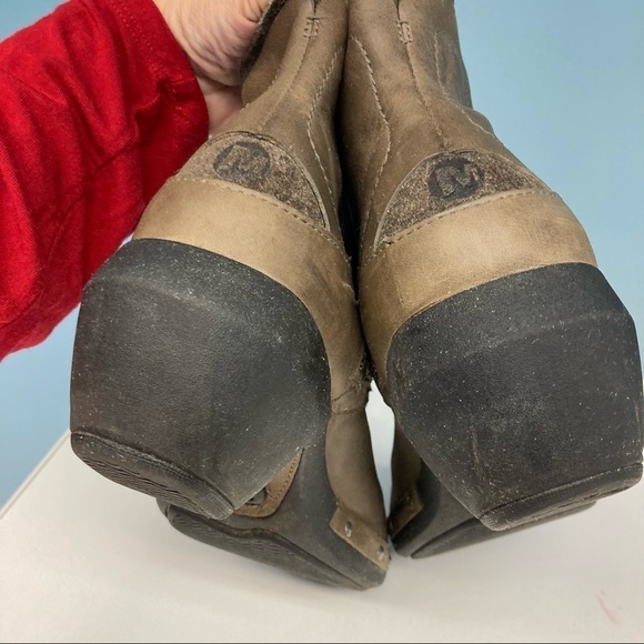 MERRELL  LUX Sz 10 Mid Nubuck Leather Moto Style Ankle Boots - Picture 11 of 14